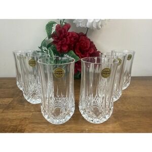 Vintage Cristal d'Arques Longchamp 24%‎ Lead Crystal Tumblers France Set Barware